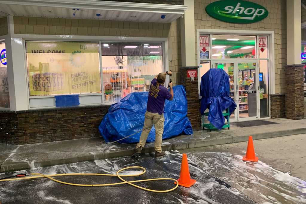 Commercial Cleaning Gas Station