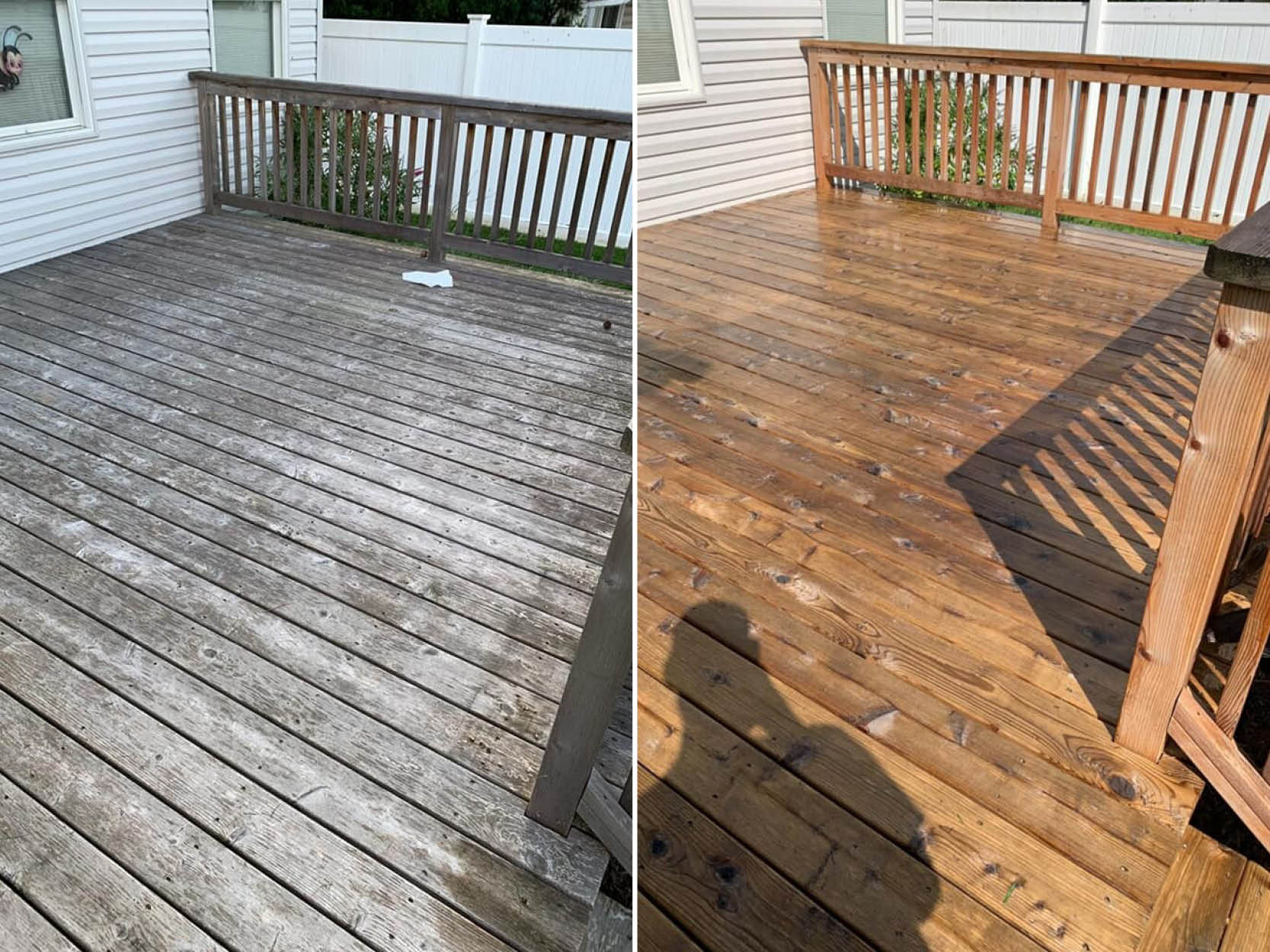 Backyard Deck Before and After