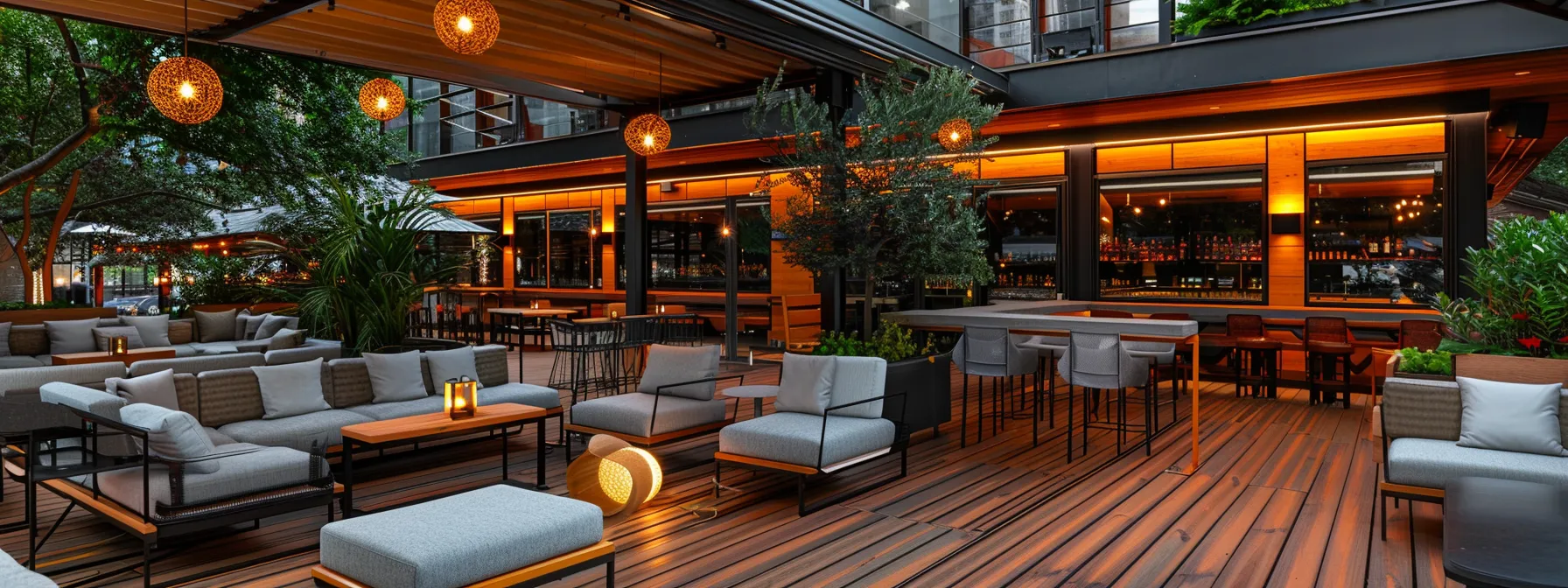 a well-maintained outdoor deck, showcasing expert restoration with vibrant wood grain, surrounded by stylish outdoor furniture and soft ambient lighting, emphasizes the transformative impact of deck restoration services on enhancing patio spaces. a well-maintained outdoor deck, showcasing expert restoration with vibrant wood grain, surrounded by stylish outdoor furniture and soft ambient lighting, emphasizes the transformative impact of deck restoration services on enhancing patio spaces.