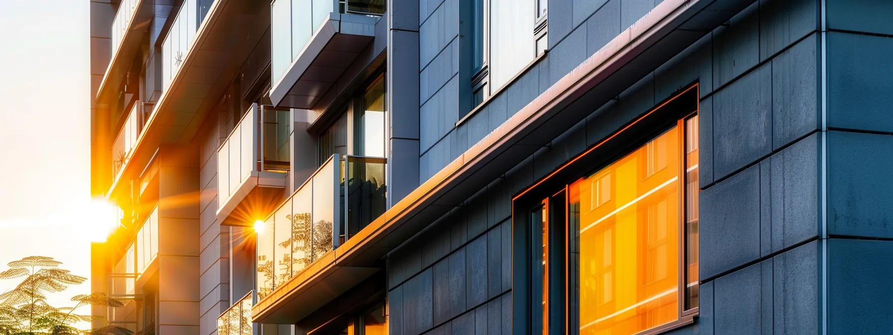 a pristine, well-maintained urban property showcases gleaming siding and immaculate windows, highlighting the importance of exterior cleaning services for maintaining structural integrity and enhancing curb appeal.