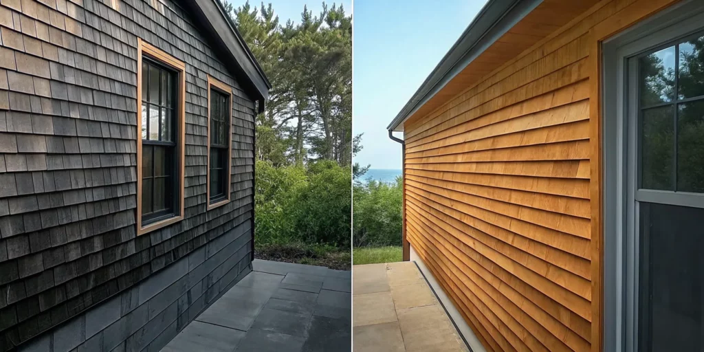 Cedar siding restoration vs replacement on a Hamptons home