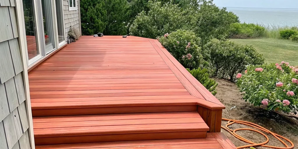 IPE deck maintenance at a coastal Long Island home