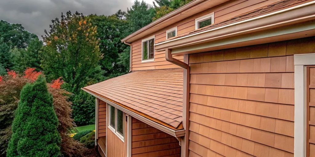 Professional checking when to clean gutters before storm season at a Long Island home