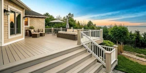 Restored IPE deck on a Long Island coastal home after professional cleaning and sealing